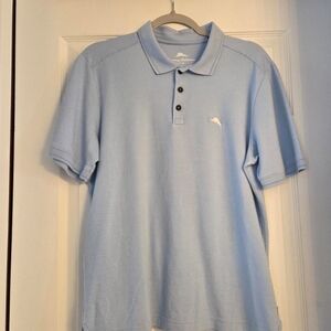 Tommy Bahama Men's Light Blue Polo Shirt